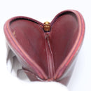 Cartier Must Line Coin Purse Leather Bordeaux Gold Auth 214203A-16