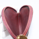 Cartier Must Line Coin Purse Leather Bordeaux Gold Auth 214203A-17