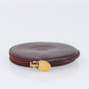Cartier Must Line Coin Purse Leather Bordeaux Gold Auth 214203A-5