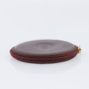 Cartier Must Line Coin Purse Leather Bordeaux Gold Auth 214203A-6