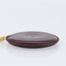 Cartier Must Line Coin Purse Leather Bordeaux Gold Auth 214203A-7