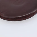 Cartier Must Line Coin Purse Leather Bordeaux Gold Auth 214203A-9
