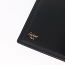 Cartier Must Line Long Wallet Leather Black Gold Auth 214204V-13
