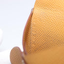 HERMES Calvi Duo Coin Purse Leather Beige Auth 214205M-22