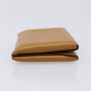 HERMES Calvi Duo Coin Purse Leather Beige Auth 214205M-5