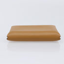HERMES Calvi Duo Coin Purse Leather Beige Auth 214205M-6