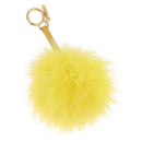 FENDI Bag Charm Fur Yellow Gold Auth 214206M-1