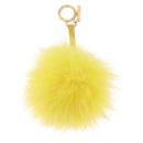 FENDI Bag Charm Fur Yellow Gold Auth 214206M-2