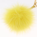FENDI Bag Charm Fur Yellow Gold Auth 214206M-7