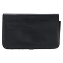 HERMES Dogon GM Long Wallet Leather Black Silver Auth 214209-3
