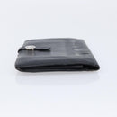 HERMES Dogon GM Long Wallet Leather Black Silver Auth 214209-4