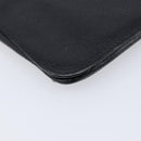 HERMES Dogon GM Long Wallet Leather Black Silver Auth 214209-9