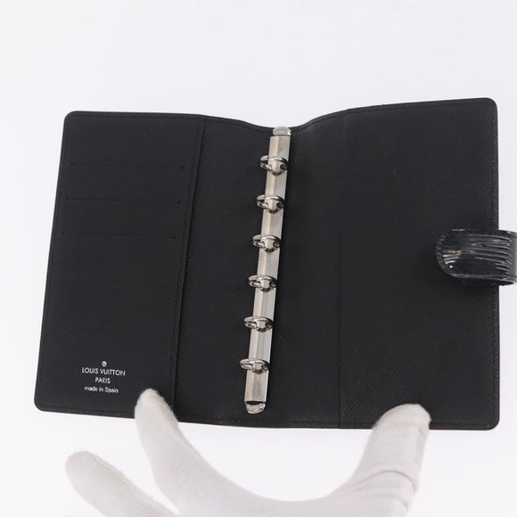 LOUIS VUITTON Epi Electric Agenda PM Planner Cover Black R2005N LV Auth 214211