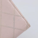 CHANEL Bicolore Wallet Lamb Skin Pink Silver CC Auth 214215-12