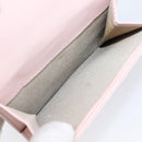 CHANEL Bicolore Wallet Lamb Skin Pink Silver CC Auth 214215-16