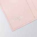 CHANEL Bicolore Wallet Lamb Skin Pink Silver CC Auth 214215-19