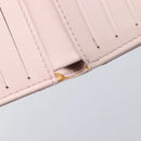 CHANEL Bicolore Wallet Lamb Skin Pink Silver CC Auth 214215-20