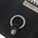 GUCCI GG Marmont Key Case Leather Black Silver 435305 Auth 214216A-16