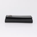 GUCCI GG Marmont Key Case Leather Black Silver 435305 Auth 214216A-4