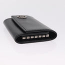GUCCI GG Marmont Key Case Leather Black Silver 435305 Auth 214216A-6