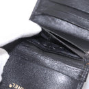 CHANEL Wallet Leather Black Gold CC Auth 214218A-17