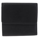 CHANEL Wallet Leather Black Gold CC Auth 214218A-3