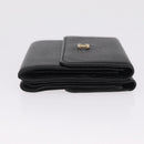 CHANEL Wallet Leather Black Gold CC Auth 214218A-4