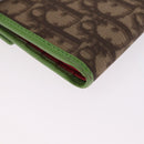 Christian Dior Trotter Canvas Wallet PVC Beige Silver Auth 214219A-11