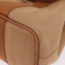 HERMES Valparaiso PM Hand Bag Canvas Leather Beige Silver Auth 214222A-11