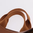 HERMES Valparaiso PM Hand Bag Canvas Leather Beige Silver Auth 214222A-8