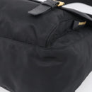 PRADA Shoulder Bag Nylon Black Gold Auth 214225A-10