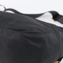 PRADA Shoulder Bag Nylon Black Gold Auth 214225A-12