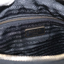 PRADA Shoulder Bag Nylon Black Gold Auth 214225A-19