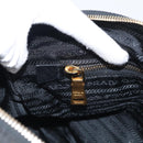 PRADA Shoulder Bag Nylon Black Gold Auth 214225A-23