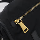 PRADA Shoulder Bag Nylon Black Gold Auth 214225A-27