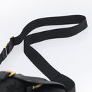PRADA Shoulder Bag Nylon Black Gold Auth 214225A-8
