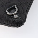 GUCCI GG Canvas Abbey Shoulder Bag Black Silver 268642 Auth 214226-12