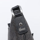 GUCCI GG Canvas Abbey Shoulder Bag Black Silver 268642 Auth 214226-14