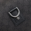 GUCCI GG Canvas Abbey Shoulder Bag Black Silver 268642 Auth 214226-16