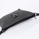 GUCCI GG Canvas Abbey Shoulder Bag Black Silver 268642 Auth 214226-6