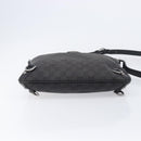 GUCCI GG Canvas Abbey Shoulder Bag Black Silver 268642 Auth 214226-9