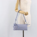 Salvatore Ferragamo Vala Shoulder Bag Canvas Purple Silver Auth 214227A-23