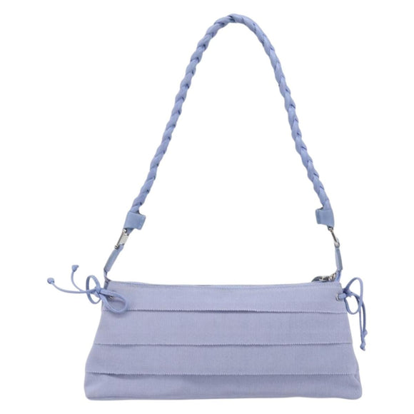 Salvatore Ferragamo Vala Shoulder Bag Canvas Purple Silver Auth 214227A