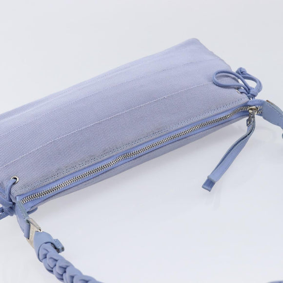 Salvatore Ferragamo Vala Shoulder Bag Canvas Purple Silver Auth 214227A