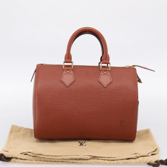 LOUIS VUITTON Epi Speedy 25 Hand Bag Brown M43013 LV Auth 214229V