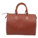 LOUIS VUITTON Epi Speedy 25 Hand Bag Brown M43013 LV Auth 214229V-3