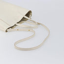 CELINE Vertical Cabas Hand Bag Leather 2way White Auth 214231-10