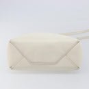 CELINE Vertical Cabas Hand Bag Leather 2way White Auth 214231-12