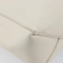 CELINE Vertical Cabas Hand Bag Leather 2way White Auth 214231-14