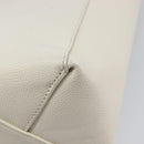CELINE Vertical Cabas Hand Bag Leather 2way White Auth 214231-15